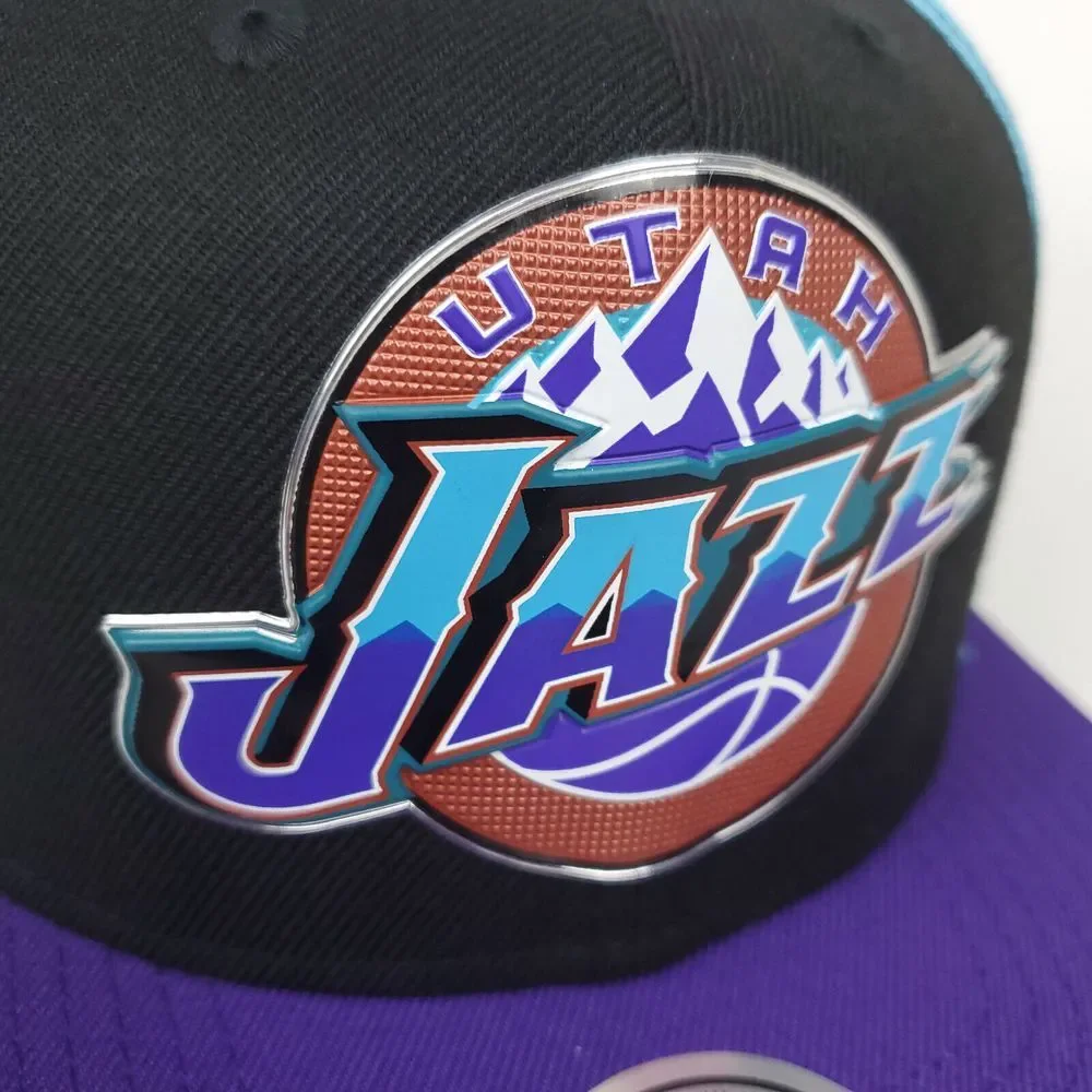 Utah‎ Jazz Mitchell & Ness NBA Flex Small-Medium Flatbill Hat Cap 3D Logo NWT
